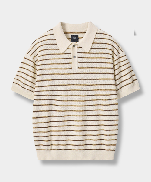 © EVERYONE’S SUMMER WOOL HALF KNIT_STRIPE 4 COLOR