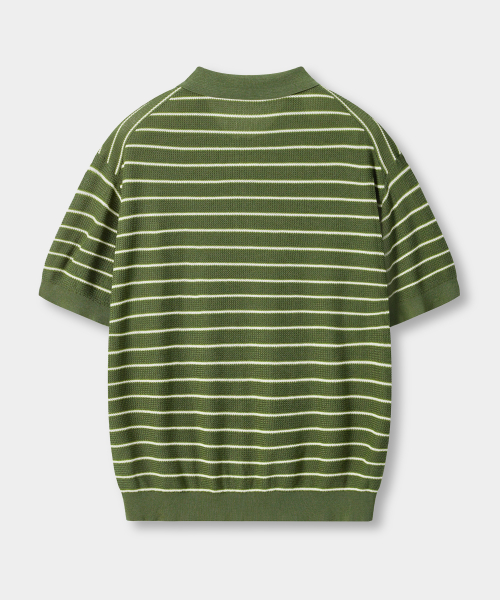 © EVERYONE’S SUMMER WOOL HALF KNIT_STRIPE 4 COLOR