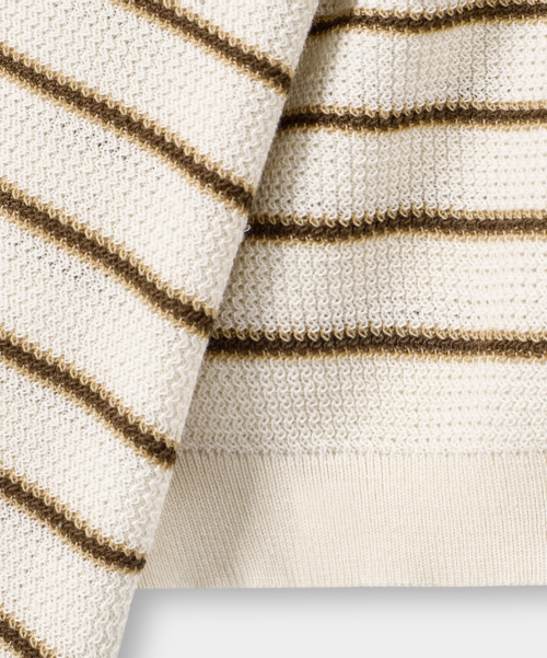 © EVERYONE’S SUMMER WOOL HALF KNIT_STRIPE 4 COLOR