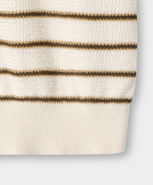© EVERYONE’S SUMMER WOOL HALF KNIT_STRIPE 4 COLOR