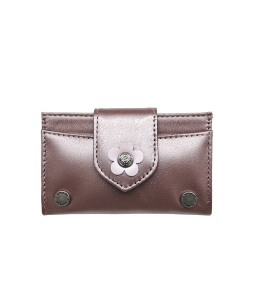 Fleur Card Wallet (Chrome Pink)