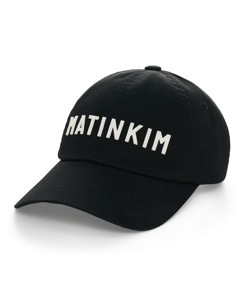 APPLIQUE FELT LOGO BALL CAP IN BLACK
