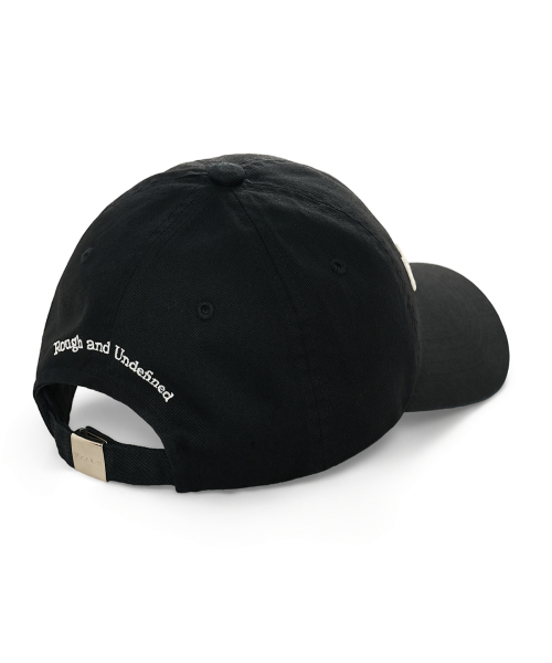 APPLIQUE FELT LOGO BALL CAP IN BLACK