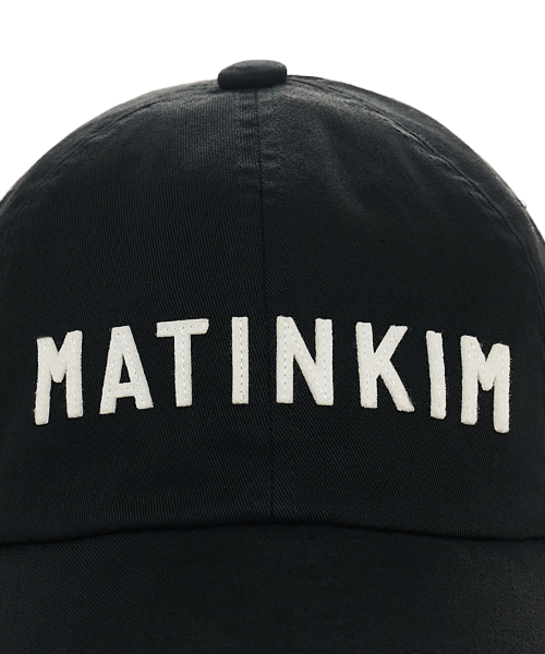 APPLIQUE FELT LOGO BALL CAP IN BLACK