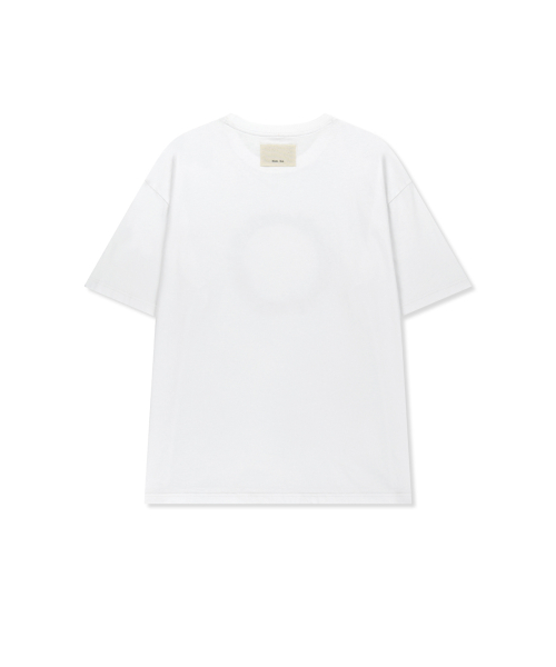 MATIN KIM CIRCLE LOGO TOP FOR MEN IN WHITE