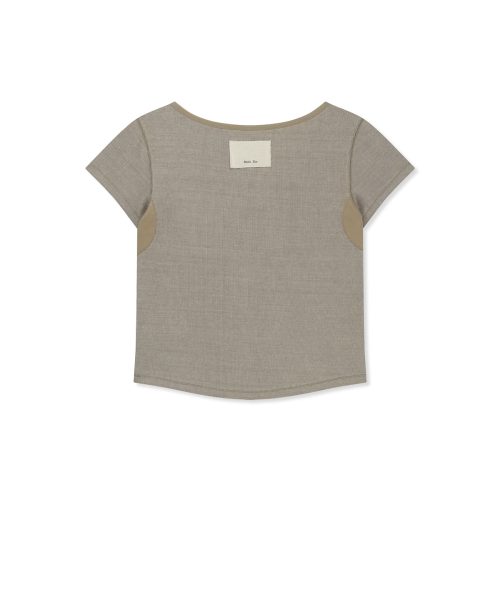 POCKET POINT SLIM FIT TOP IN BEIGE