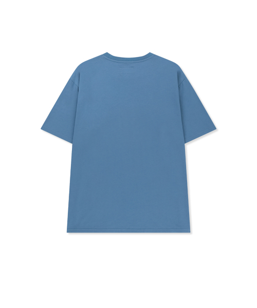 APPLIQUE FELT LOGO TOP FOR MEN IN BLUE
