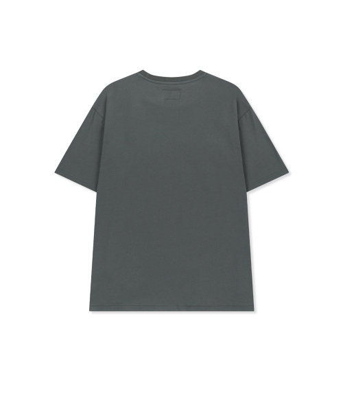 APPLIQUE FELT LOGO TOP FOR MEN IN CHARCOAL