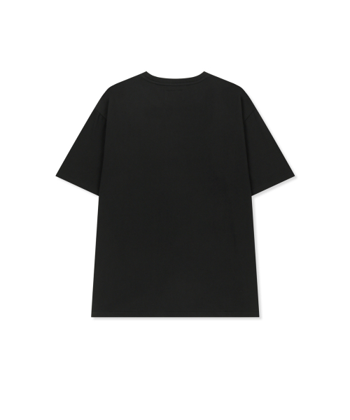 APPLIQUE FELT LOGO TOP FOR MEN IN STRONG BLACK