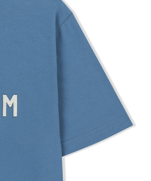 APPLIQUE FELT LOGO TOP IN BLUE