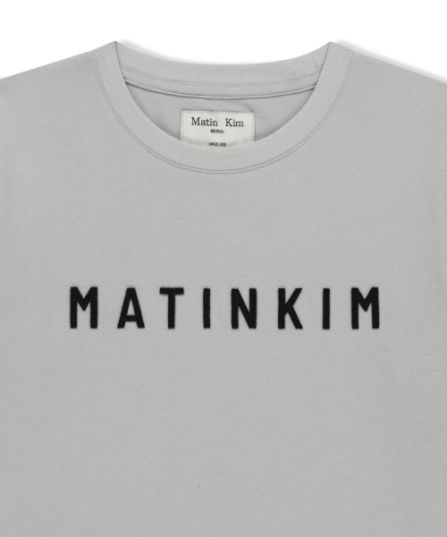 APPLIQUE FELT LOGO TOP IN GREY