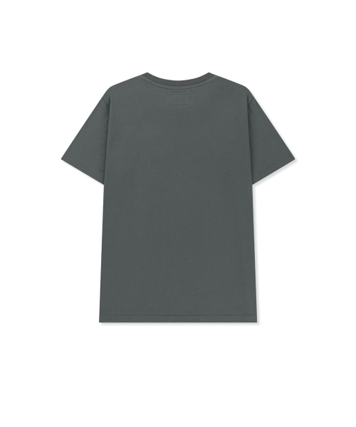 APPLIQUE FELT LOGO TOP IN CHARCOAL