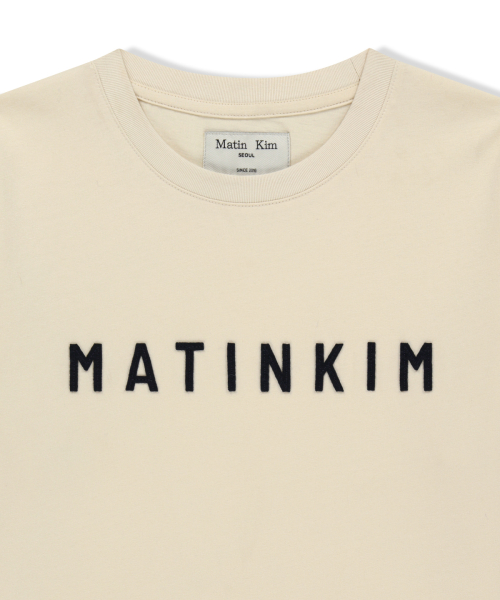 APPLIQUE FELT LOGO TOP IN CREAM