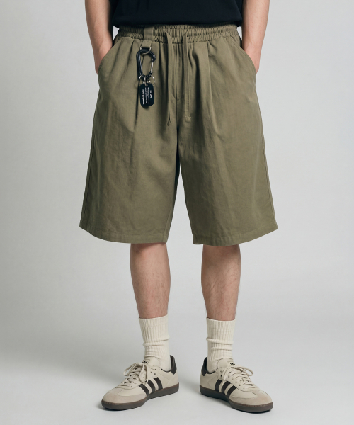 Cation D-Ring Burmuda Short Pants Khaki KJSP2701
