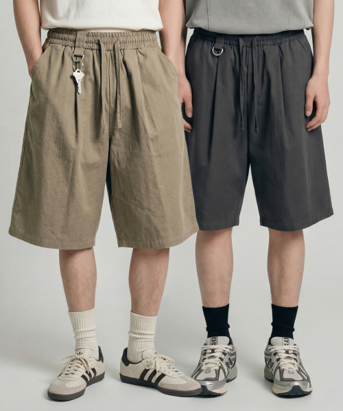 [2PACK] Cation D-Ring Burmuda Short Pants KJSP2701