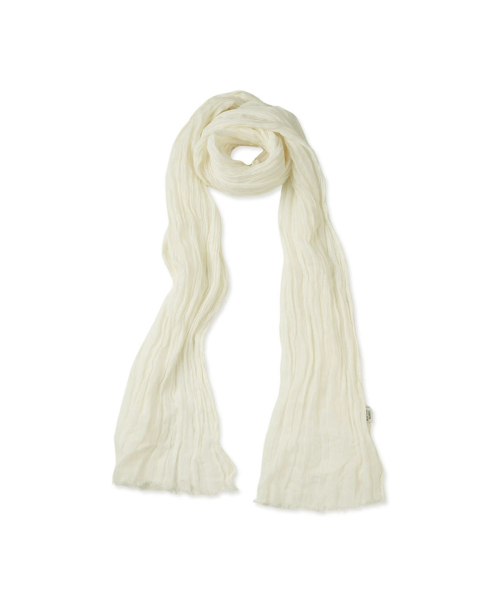 NATURAL GAUZE MIST LONG SCARF_BEIGE