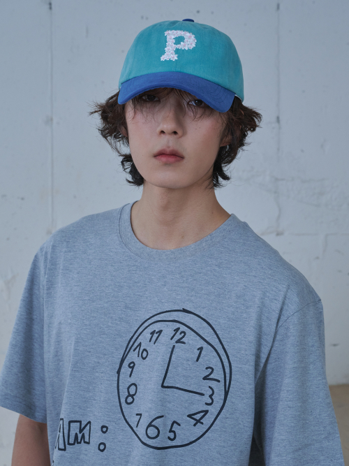 Floral P Logo Ball Cap (Blue & Teal)