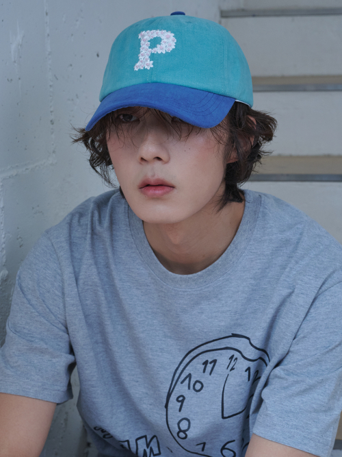 Floral P Logo Ball Cap (Blue & Teal)