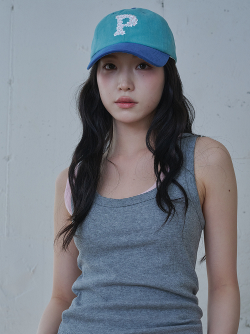 Floral P Logo Ball Cap (Blue & Teal)