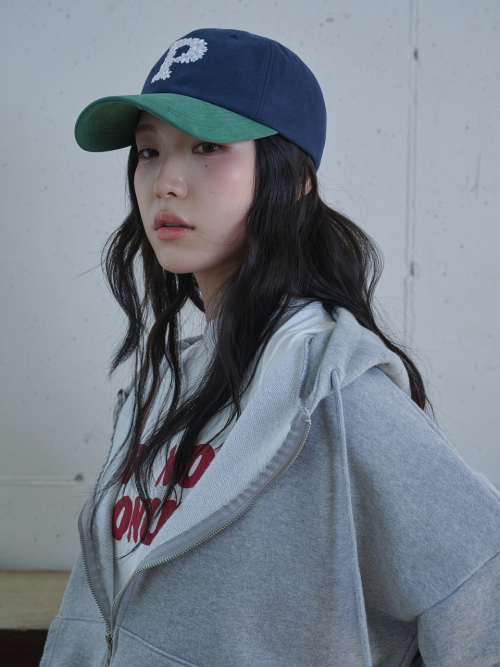 Floral P Logo Ball Cap (Green & Navy)