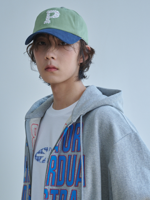 Floral P Logo Ball Cap (Navy & Olive)