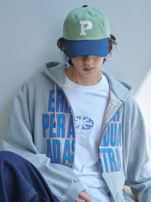 Floral P Logo Ball Cap (Navy & Olive)