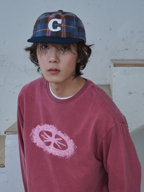 C Logo Check Cap (Brown Check)
