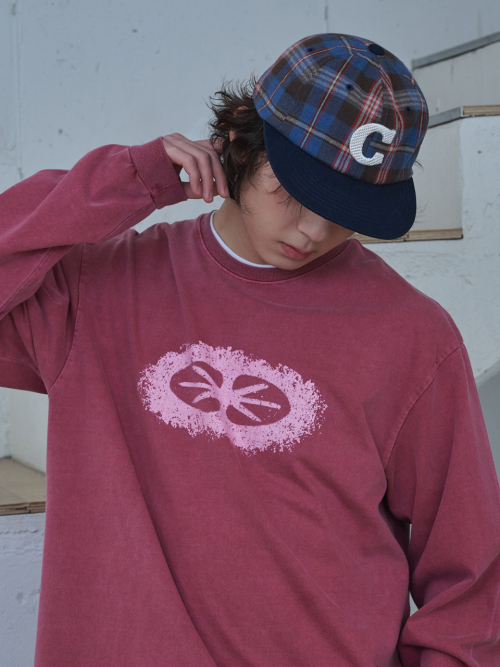 C Logo Check Cap (Brown Check)