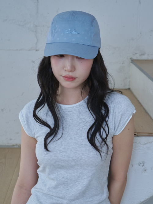 Flicker Dot Camp Cap (Sky Blue)