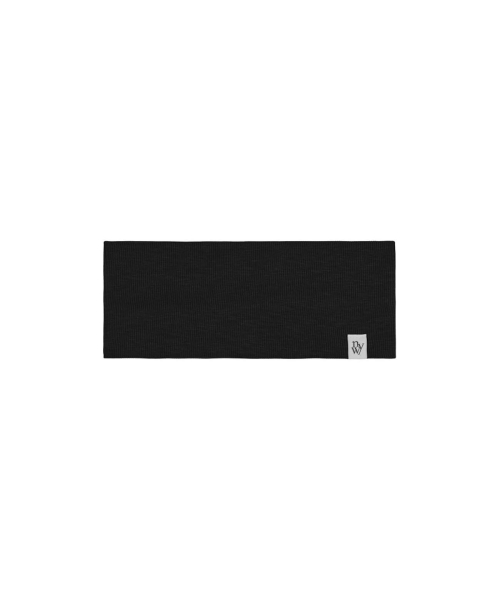 미니멀 리브 와이드 헤어밴드 반다나_BLACK