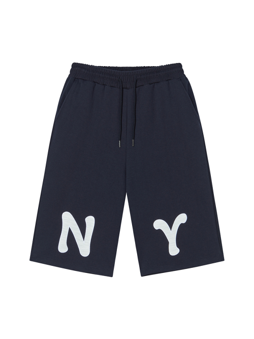 NY APLIQUE CAPRI PANTS NAVY