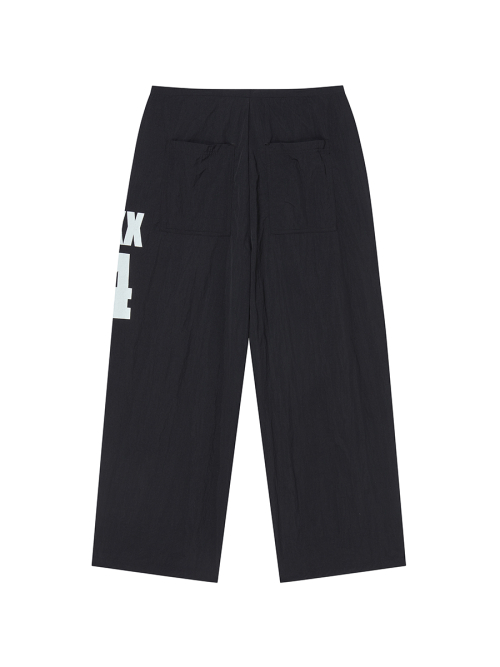 14 WIDE TRACK PANTS BLACK