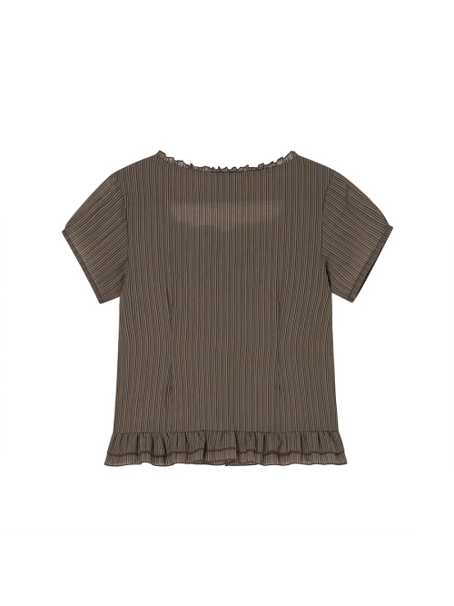 SQUARE BLOUSE BROWN