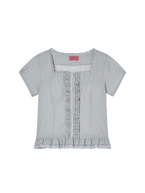 SQUARE BLOUSE GREY