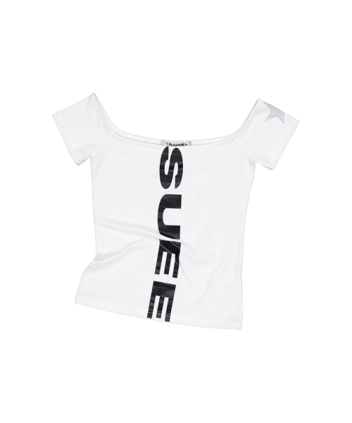 VERTICAL OFF-SHOULDER TOP / WHITE