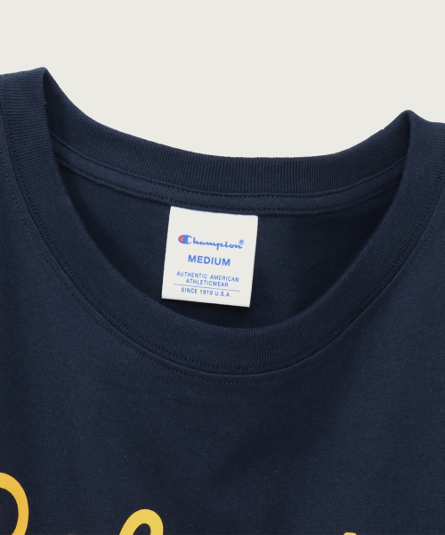 Women`s Lettering Short Sleeve T-Shirt Navy