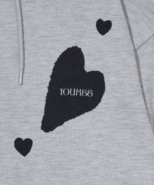 [3COLORS] GRAPHIC WAFFLE HOOD ZIP-UP