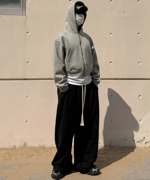 Edition10. 로프 와이드 스토퍼 트레이닝 팬츠 (블랙)