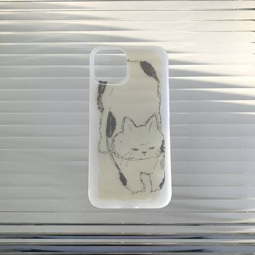 Vintage Paper Cat Semi-Transparent Phone Case