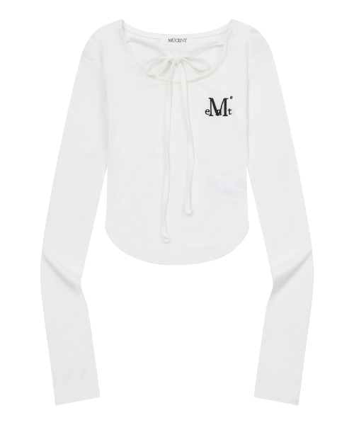 VERION STRAP RIBBON LONG SLEEVE T (4COLOR)