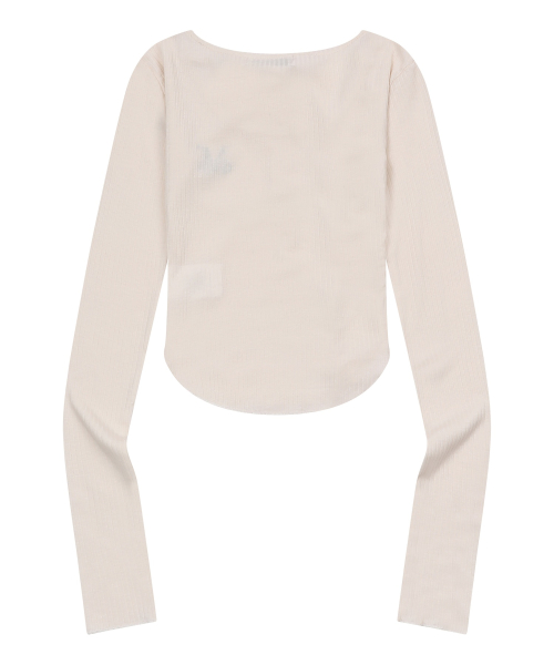 VERION STRAP RIBBON LONG SLEEVE T (4COLOR)