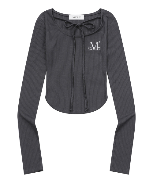 VERION STRAP RIBBON LONG SLEEVE T (4COLOR)