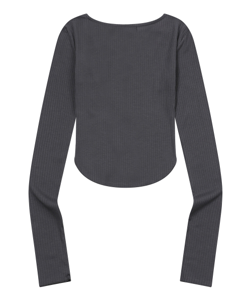VERION STRAP RIBBON LONG SLEEVE T (4COLOR)