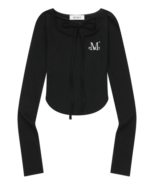 VERION STRAP RIBBON LONG SLEEVE T (4COLOR)