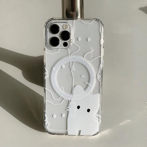 Point Black Cat MagSafe Phone Case