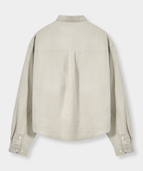 © EVERYONE’S LINEN 100% SEMI CROP SHIRT_5 COLOR