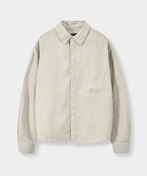 © EVERYONE’S LINEN 100% SEMI CROP SHIRT_5 COLOR