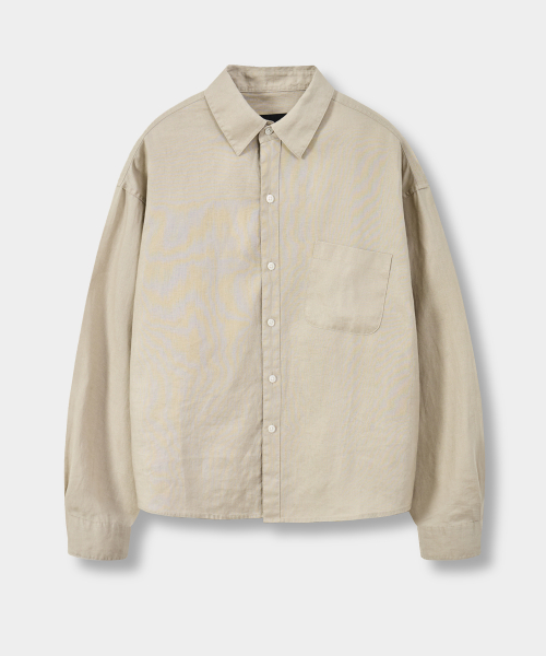 © EVERYONE’S LINEN 100% SEMI CROP SHIRT_5 COLOR