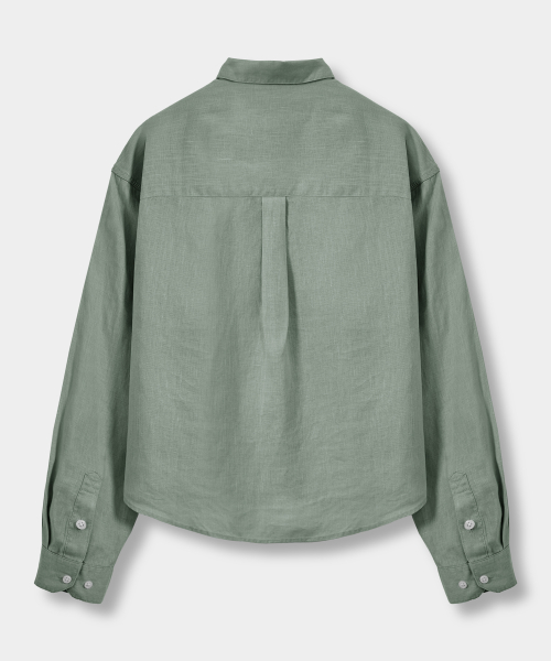 © EVERYONE’S LINEN 100% SEMI CROP SHIRT_5 COLOR