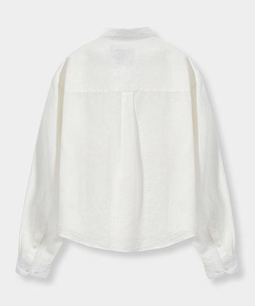 © EVERYONE’S LINEN 100% SEMI CROP SHIRT_5 COLOR